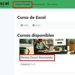 acceso a la plataforma de excel